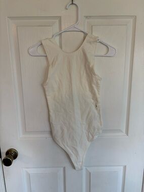 American Eagle Outfitters white One-Piece Bodysuit with low back